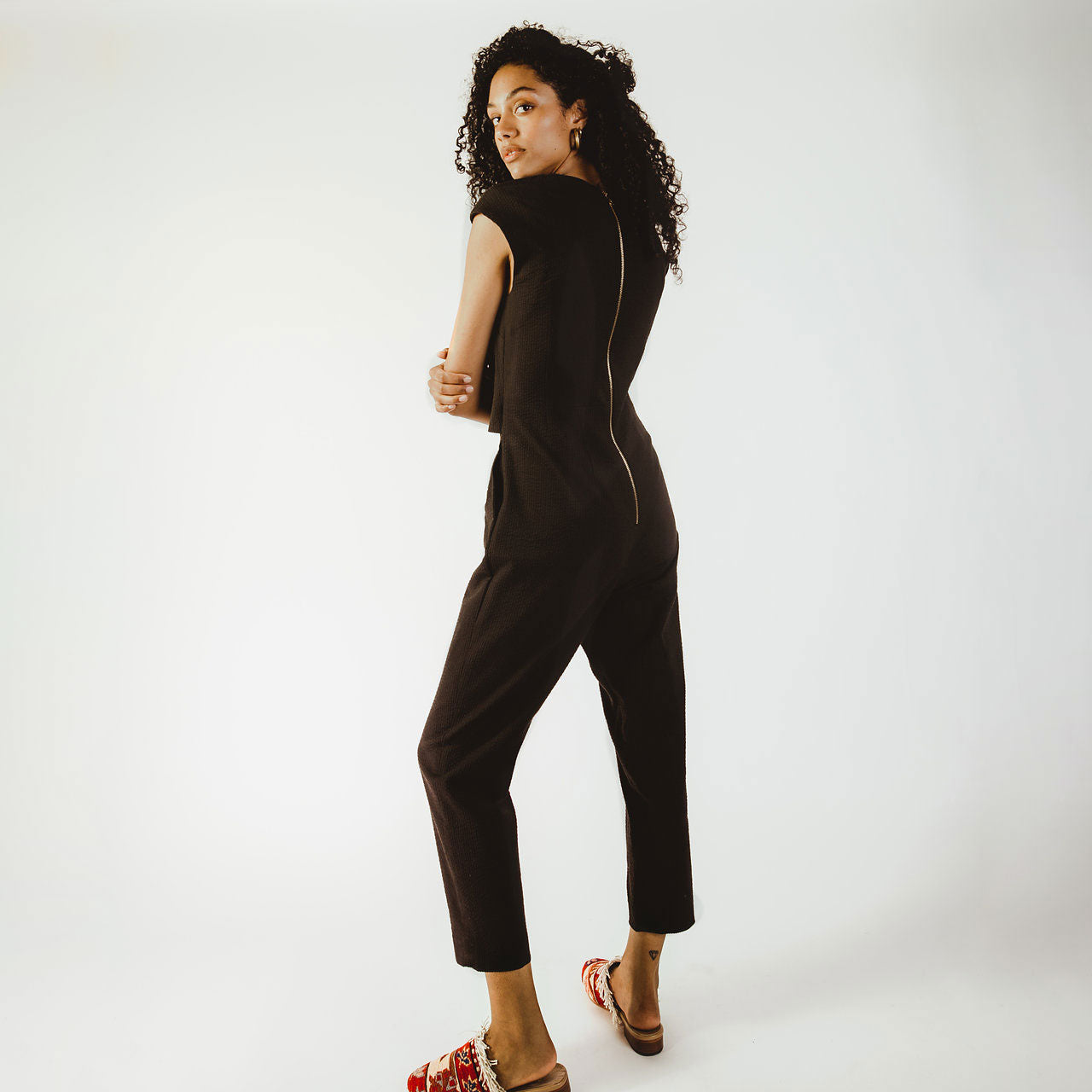 Black crossover jumpsuit online